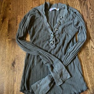 Free people beach size medium green button thermal. Great condition. Green